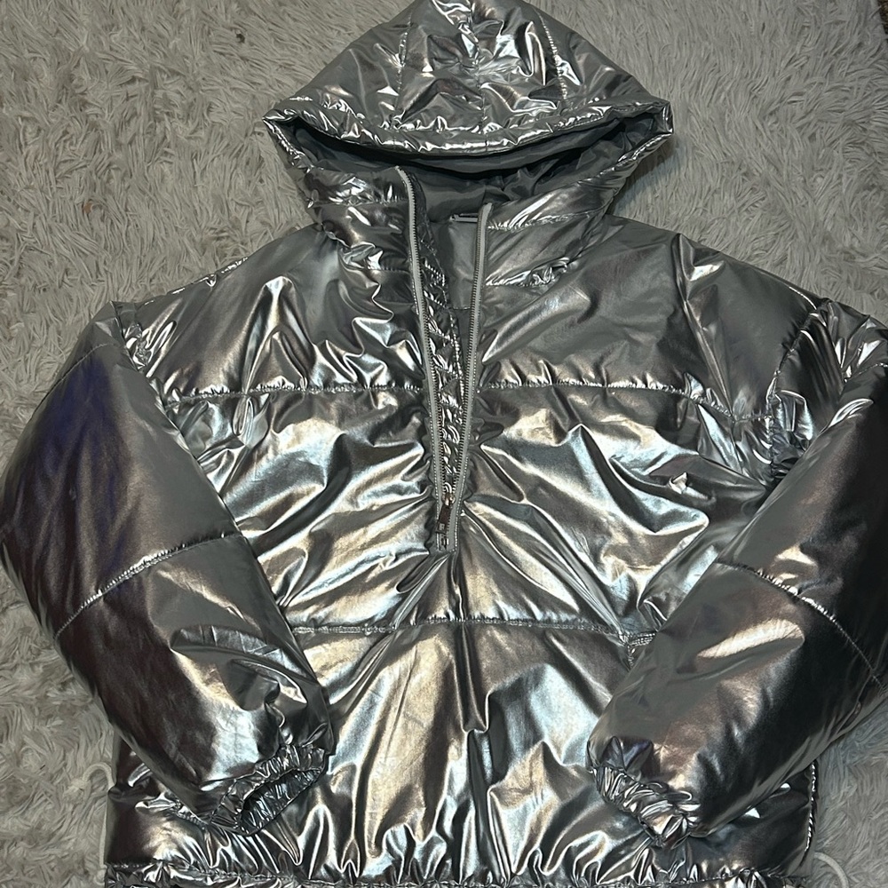 Noisy May silver puffer jacket